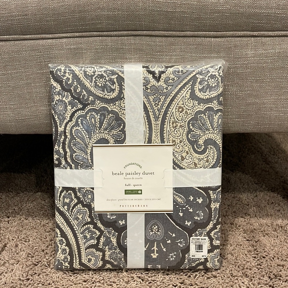 Pottery Barn Beale Paisley Full/Queen Duvet